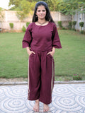 Tula Yoga Set- Beige Maroon