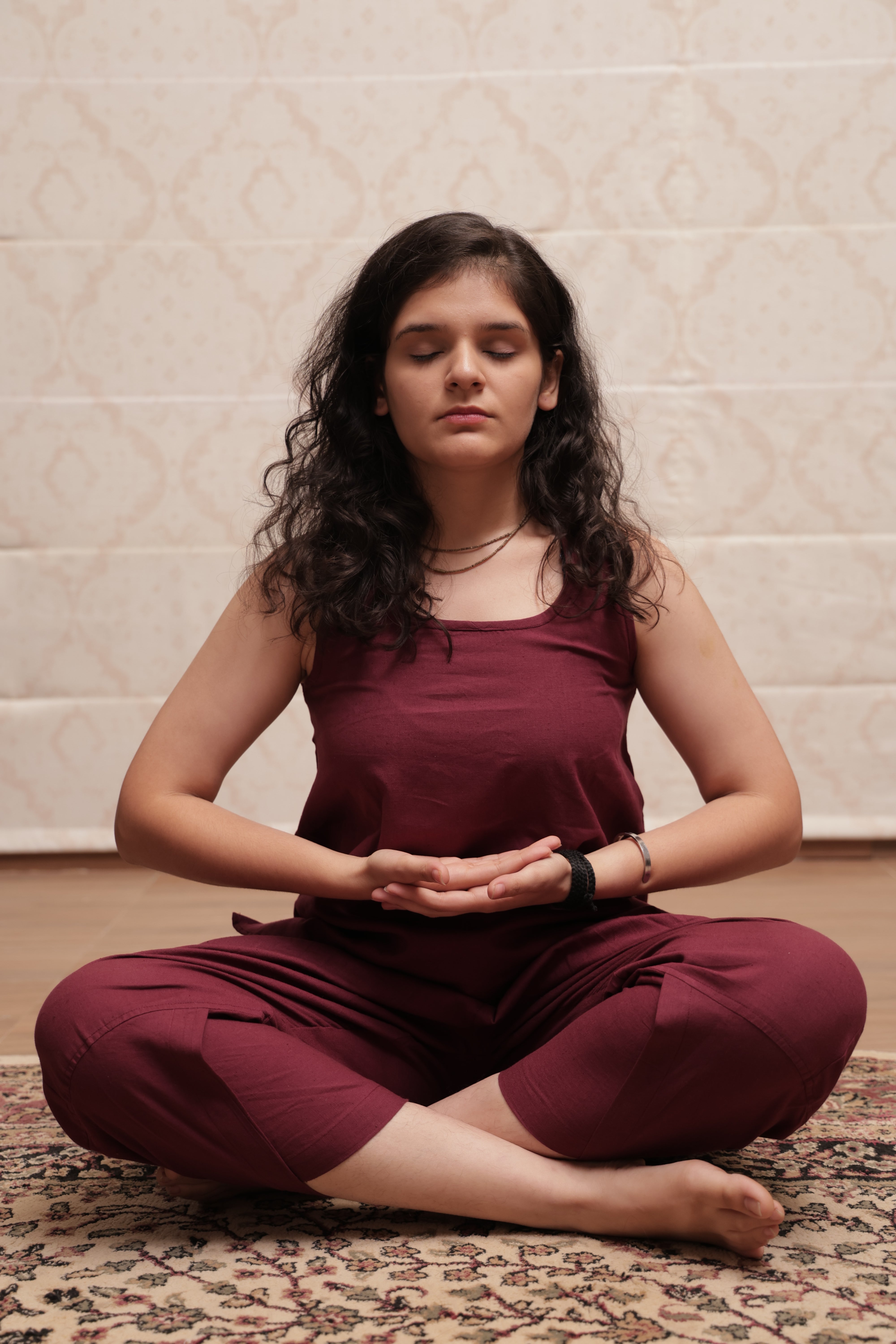 Dhara Yoga Top- Maroon