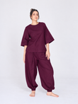 Shakti 2.0 Complete Women Cotton Yoga Set| Plum