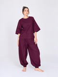 Shakti 2.0 Complete Women Cotton Yoga Set| Plum