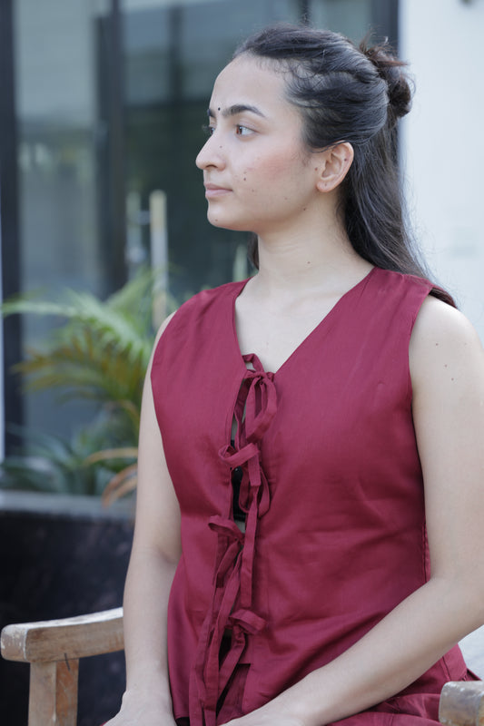 Sama Yoga top- Maroon