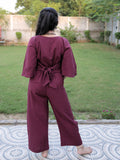 Tula Yoga Set- Beige Maroon