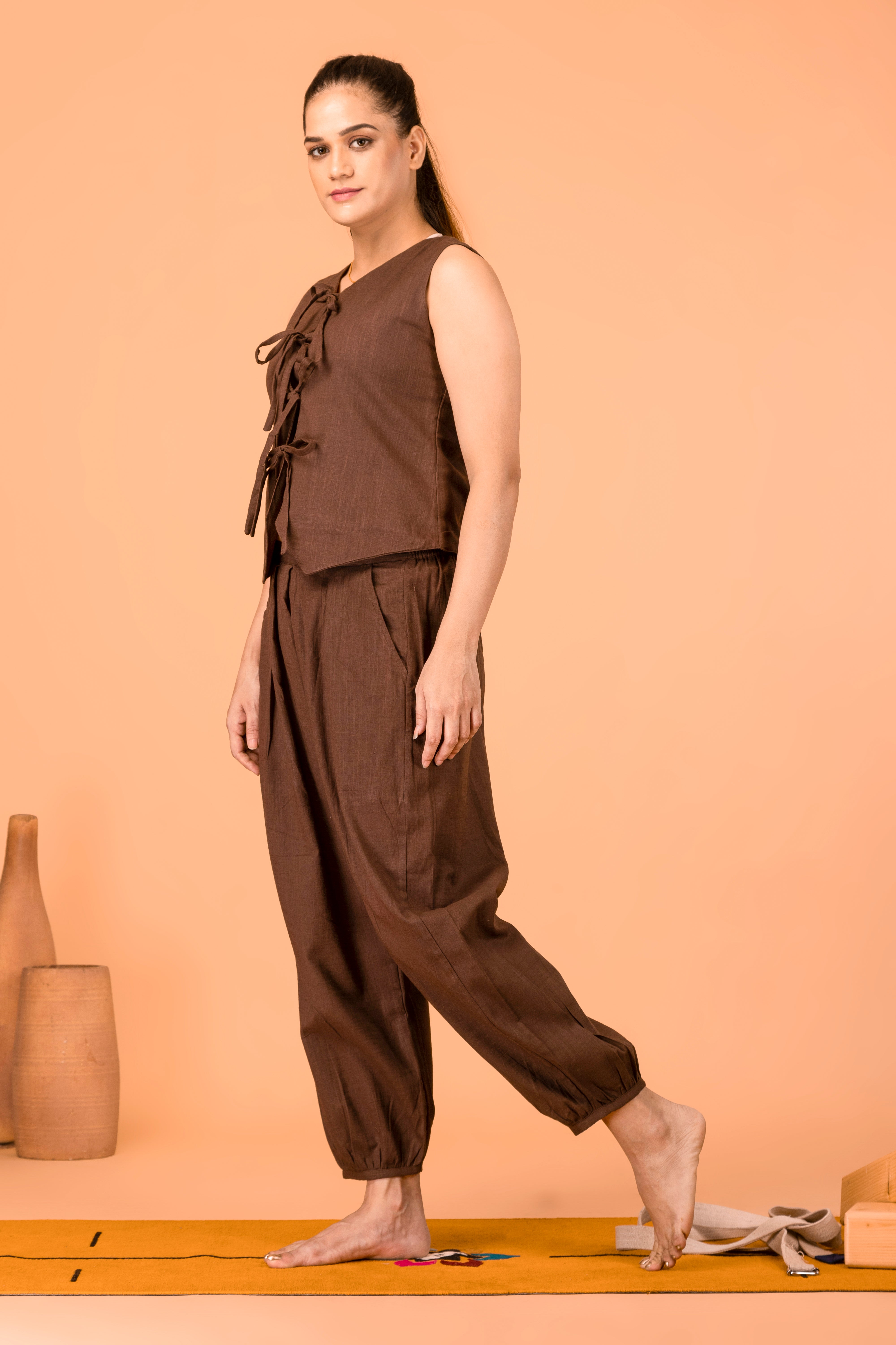 Sama Yoga Top- Brown