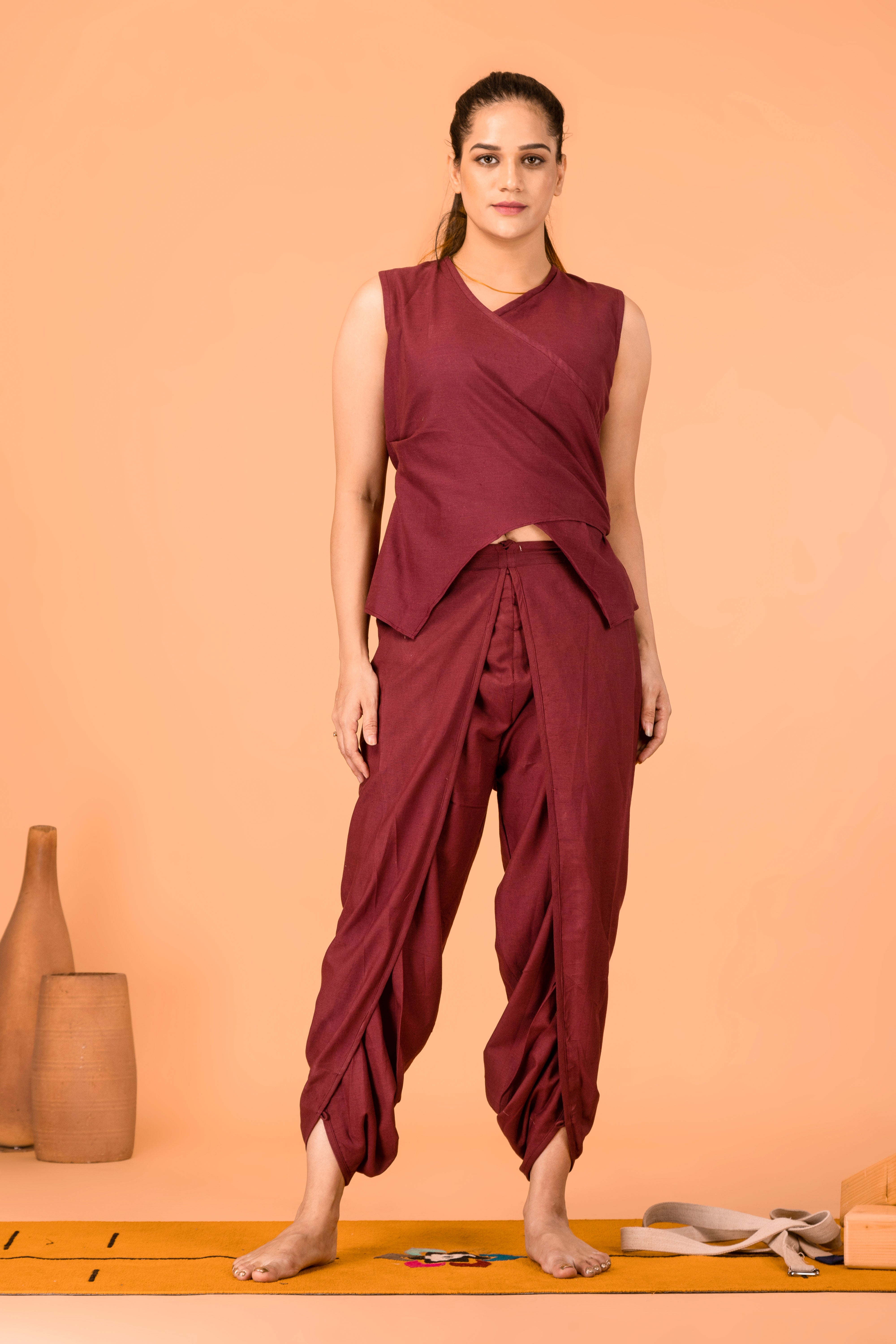 Angrakha Top - Maroon | Arya