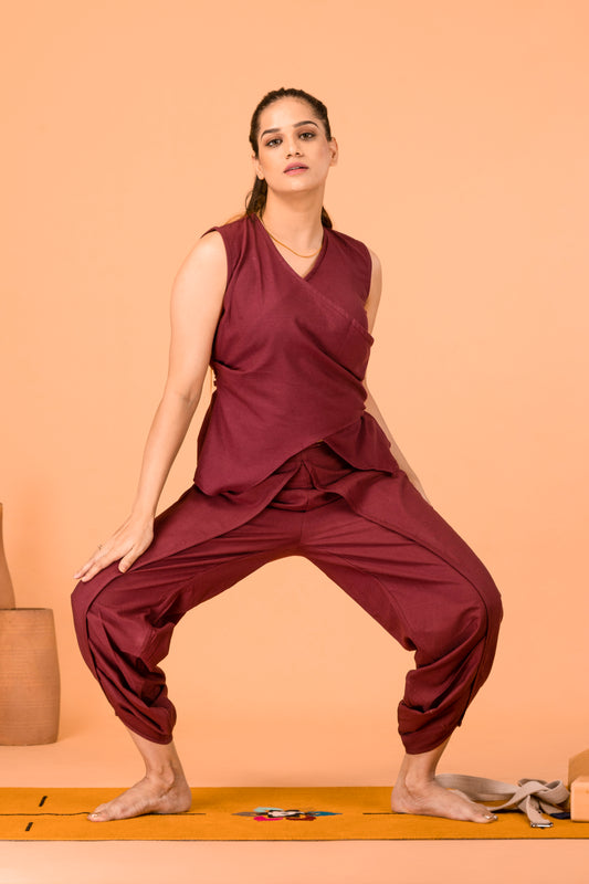 Angrakha Top - Maroon | Arya