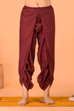 Dhoti Yoga Pants for Women - Maroon | Arya