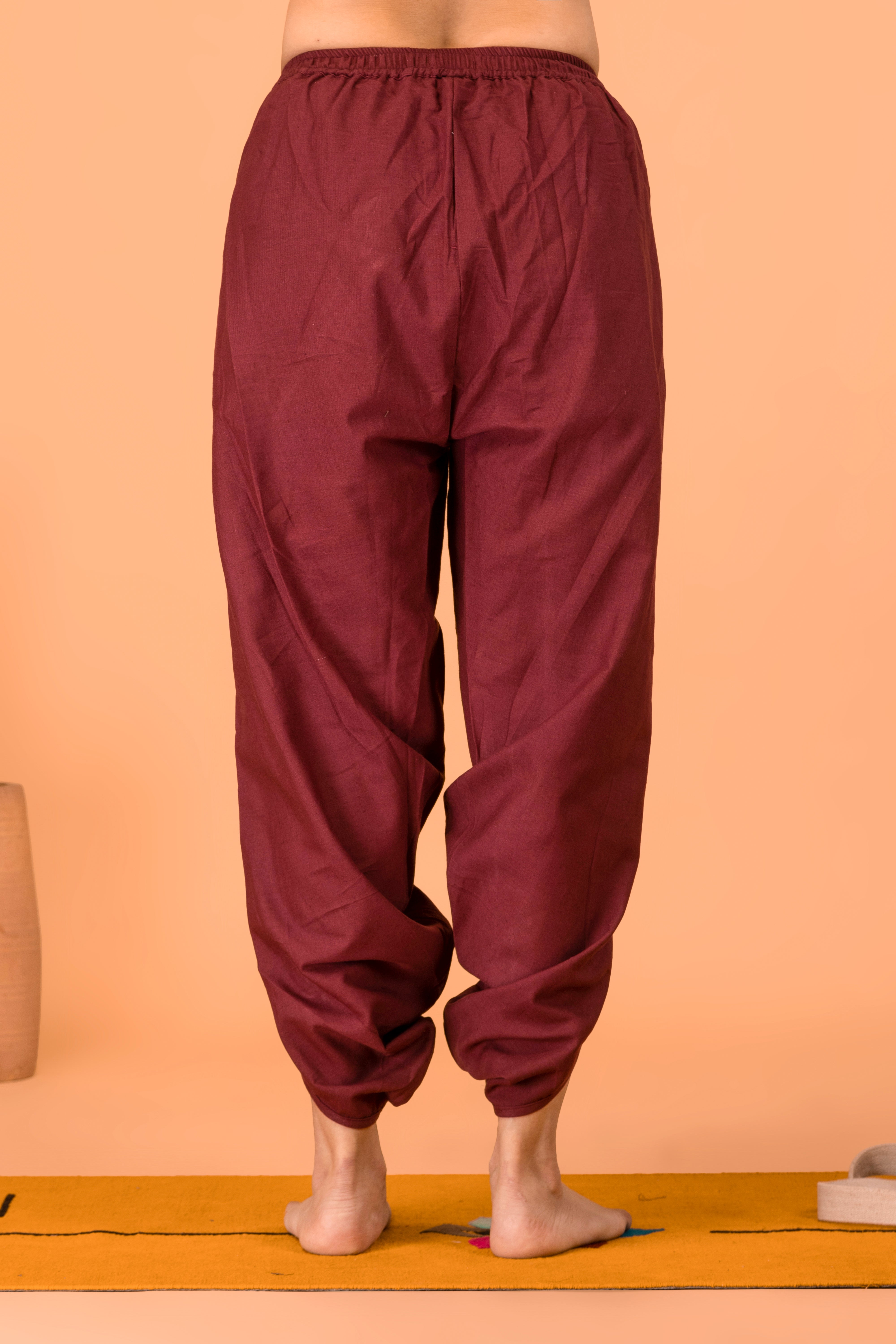 Dhoti Yoga Pants for Women - Maroon | Arya