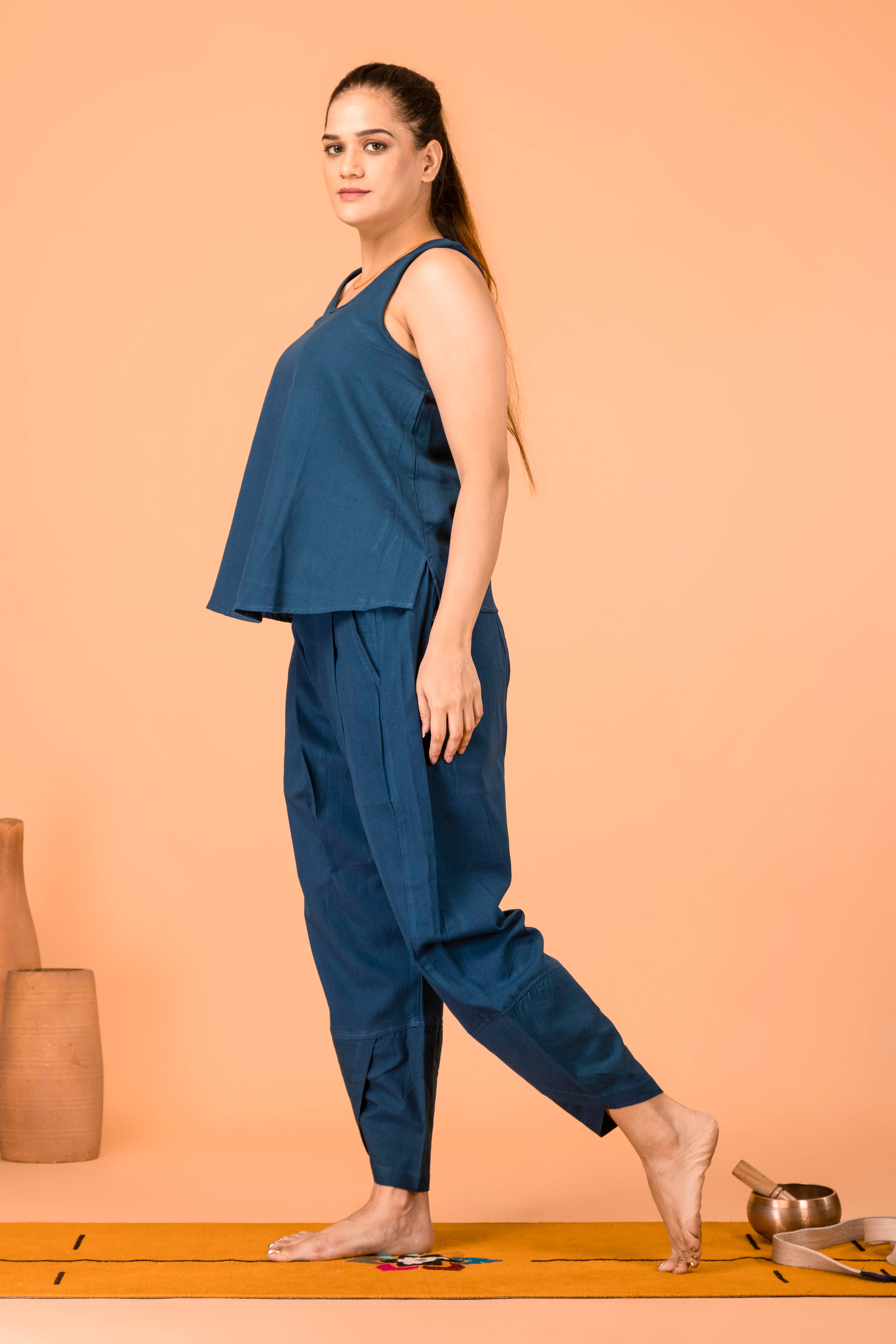 Dhara Yoga Top- Blue