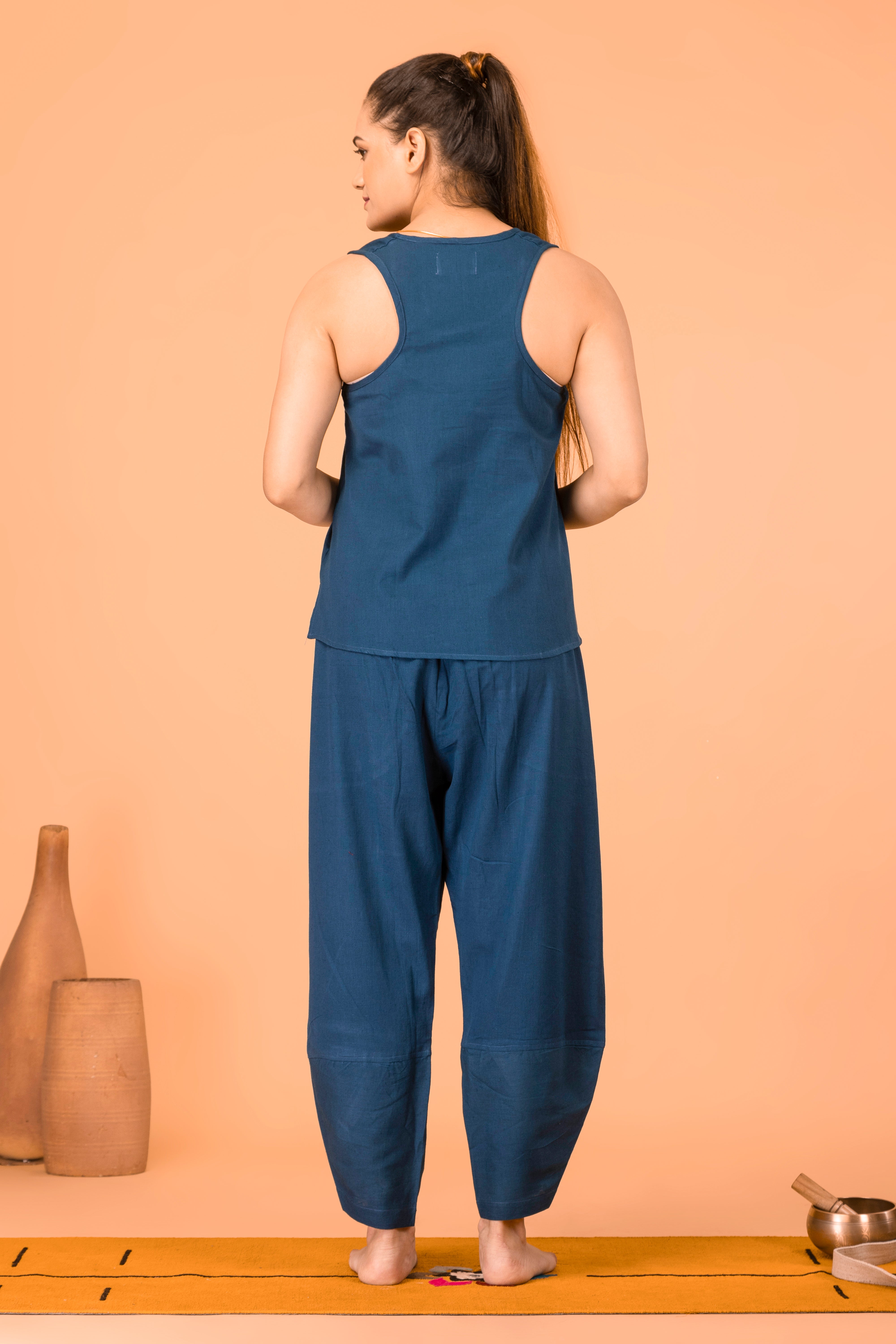 Dhara Yoga Top- Blue