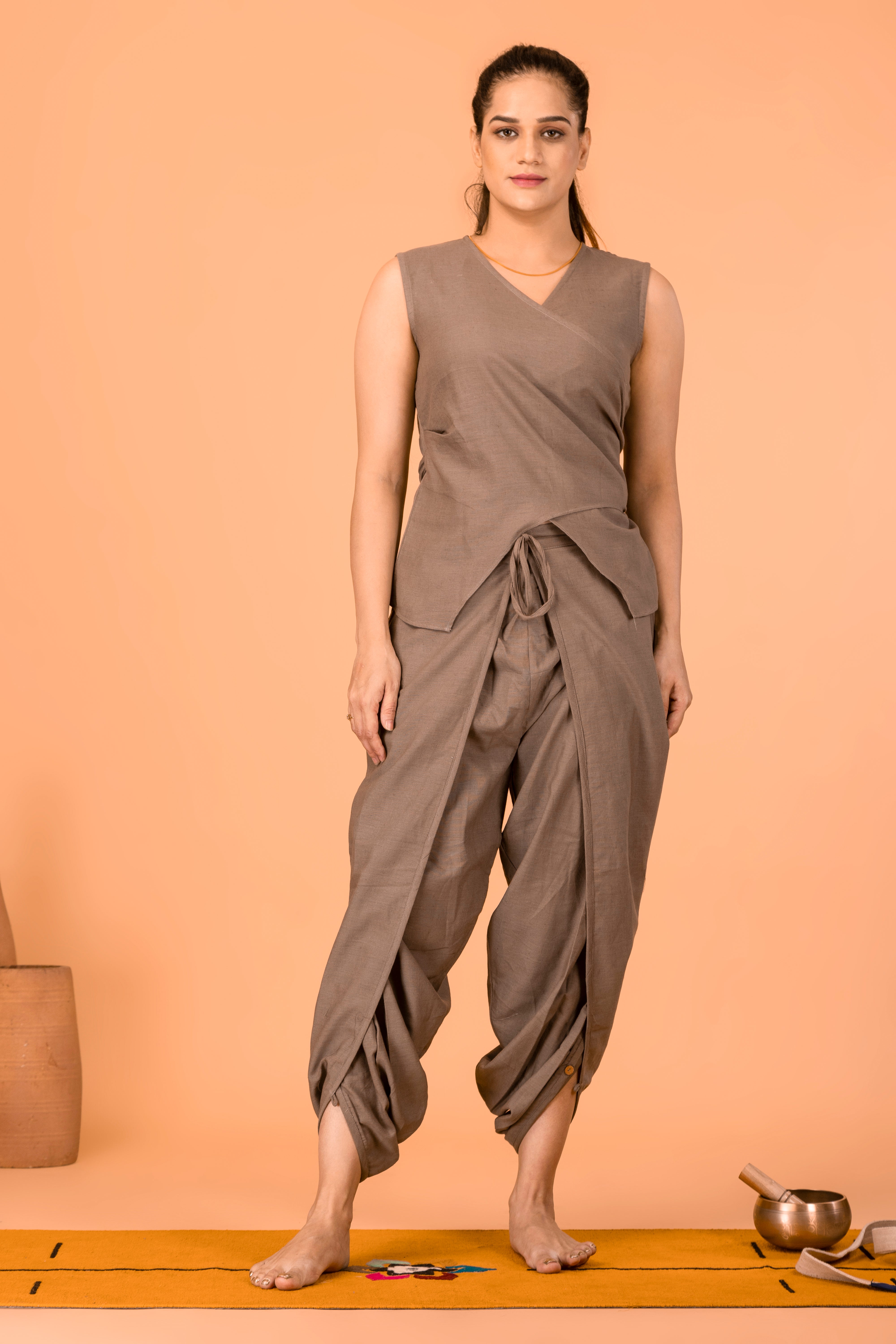 Dhoti Yoga Pants for Women - Olive | Arya