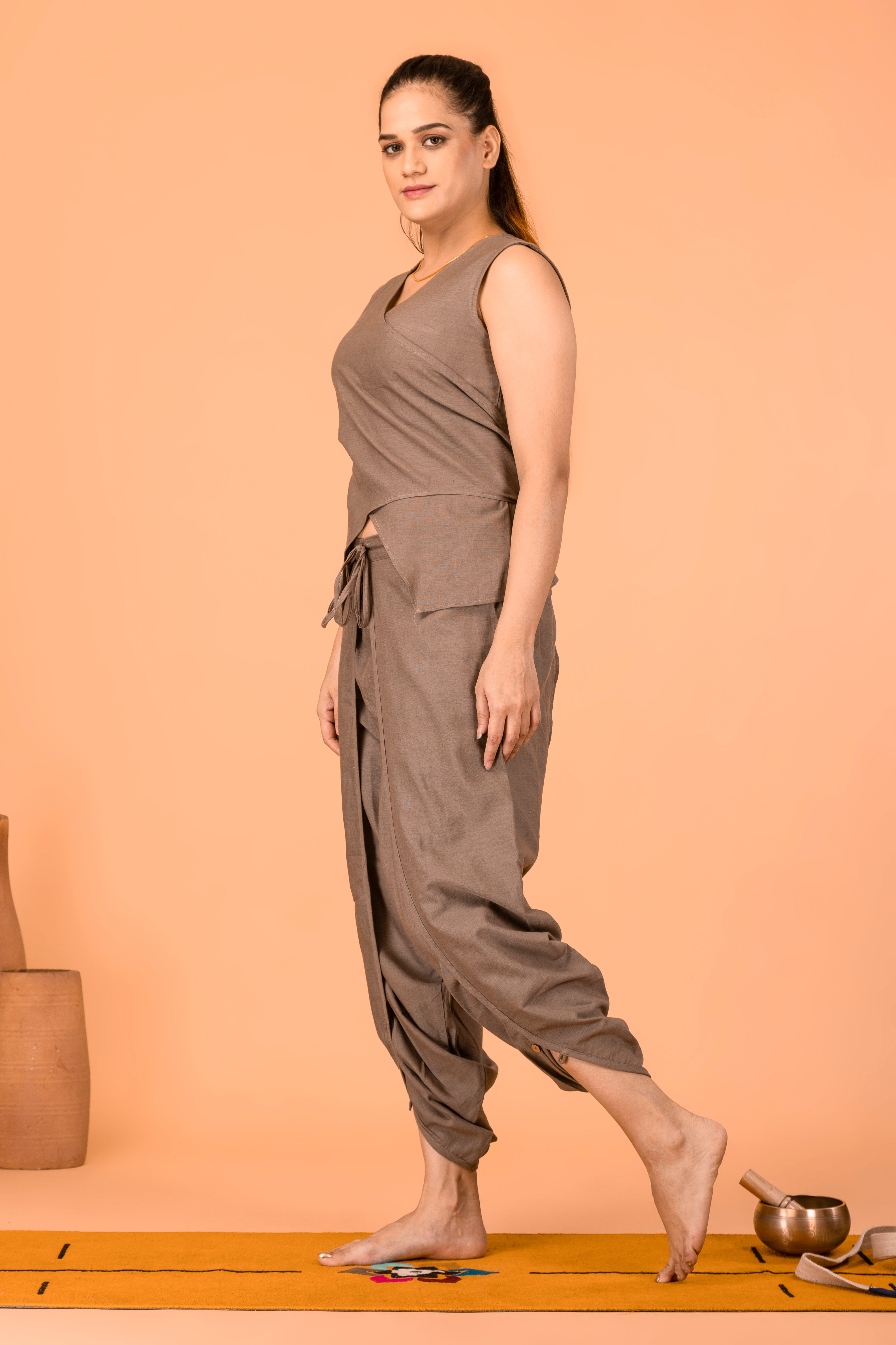 Dhoti Yoga Pants for Women - Olive | Arya