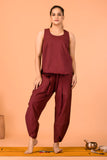 Dhara Yoga Top- Maroon