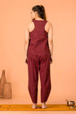 Dhara Complete Women Cotton Yoga Set | Maroon