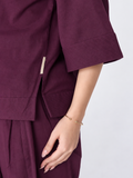 Shakti 2.0 Complete Women Cotton Yoga Set| Plum