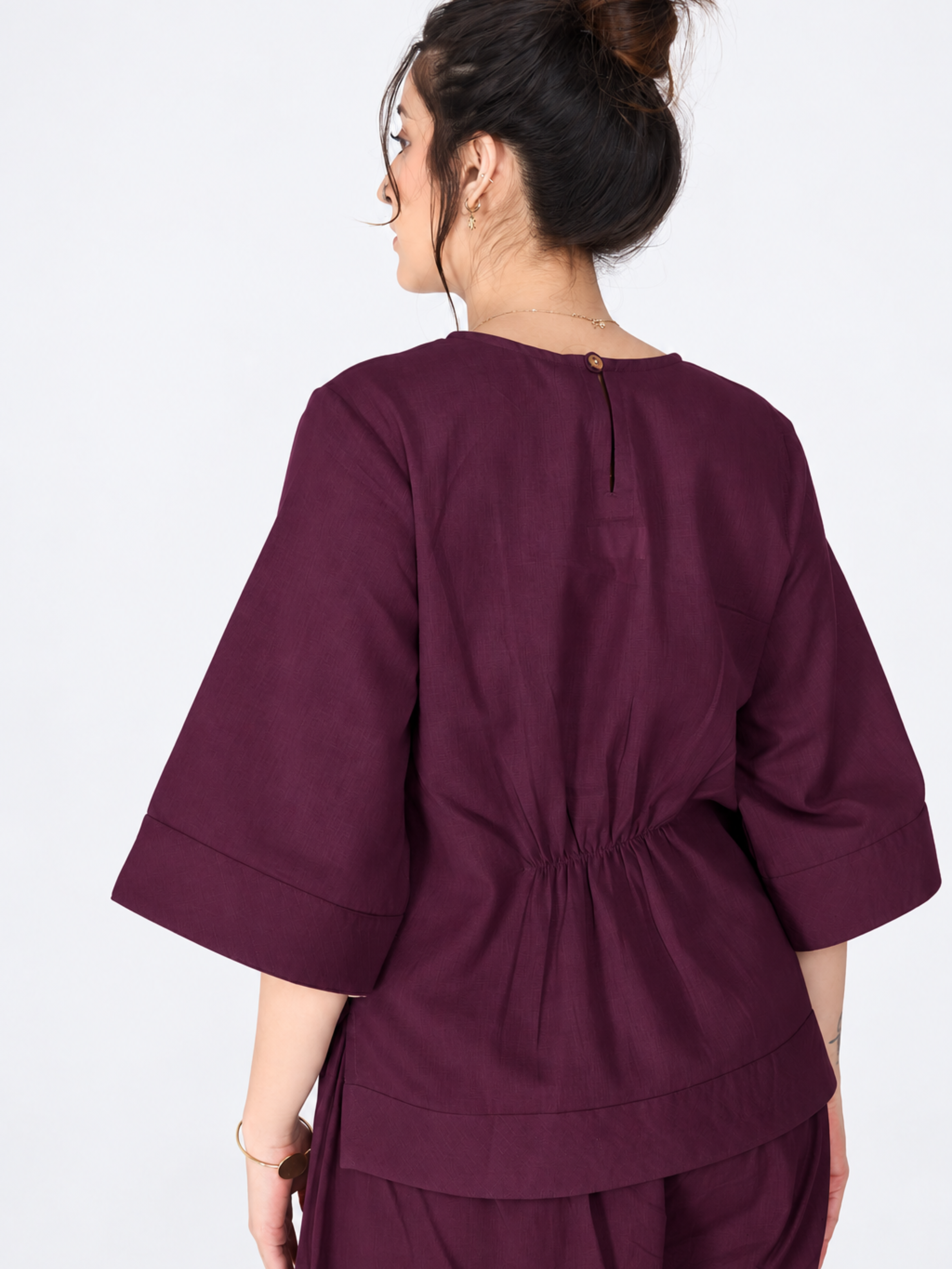 Shakti 2.0 Complete Women Cotton Yoga Set| Plum