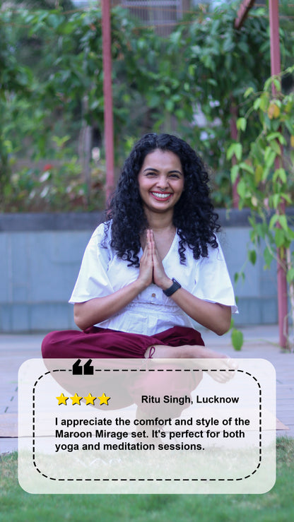 Bhakti Yoga Set- Maroon Mirrage