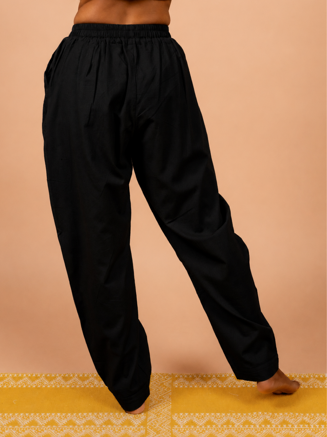 Cotton Yoga Co-ord Set for Women- Black | Aarohi