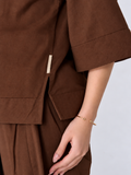 Shakti 2.0 Complete Women Cotton Yoga Set| Chocolate Brown