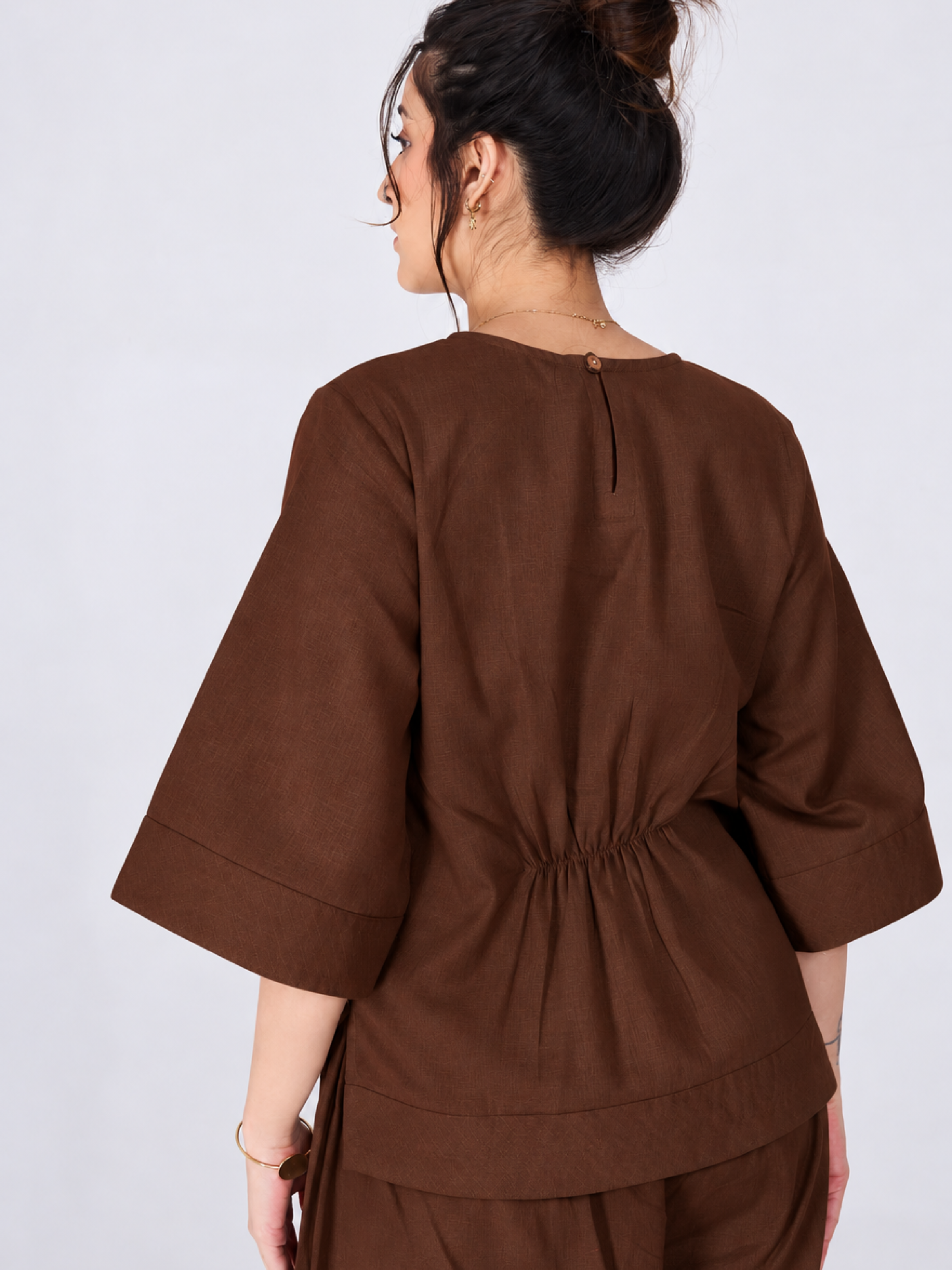 Shakti 2.0 Complete Women Cotton Yoga Set| Chocolate Brown