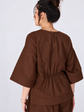 Shakti 2.0 Complete Women Cotton Yoga Set| Chocolate Brown