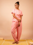Cotton Yoga Co-ord Set for Women- Peach | Ira