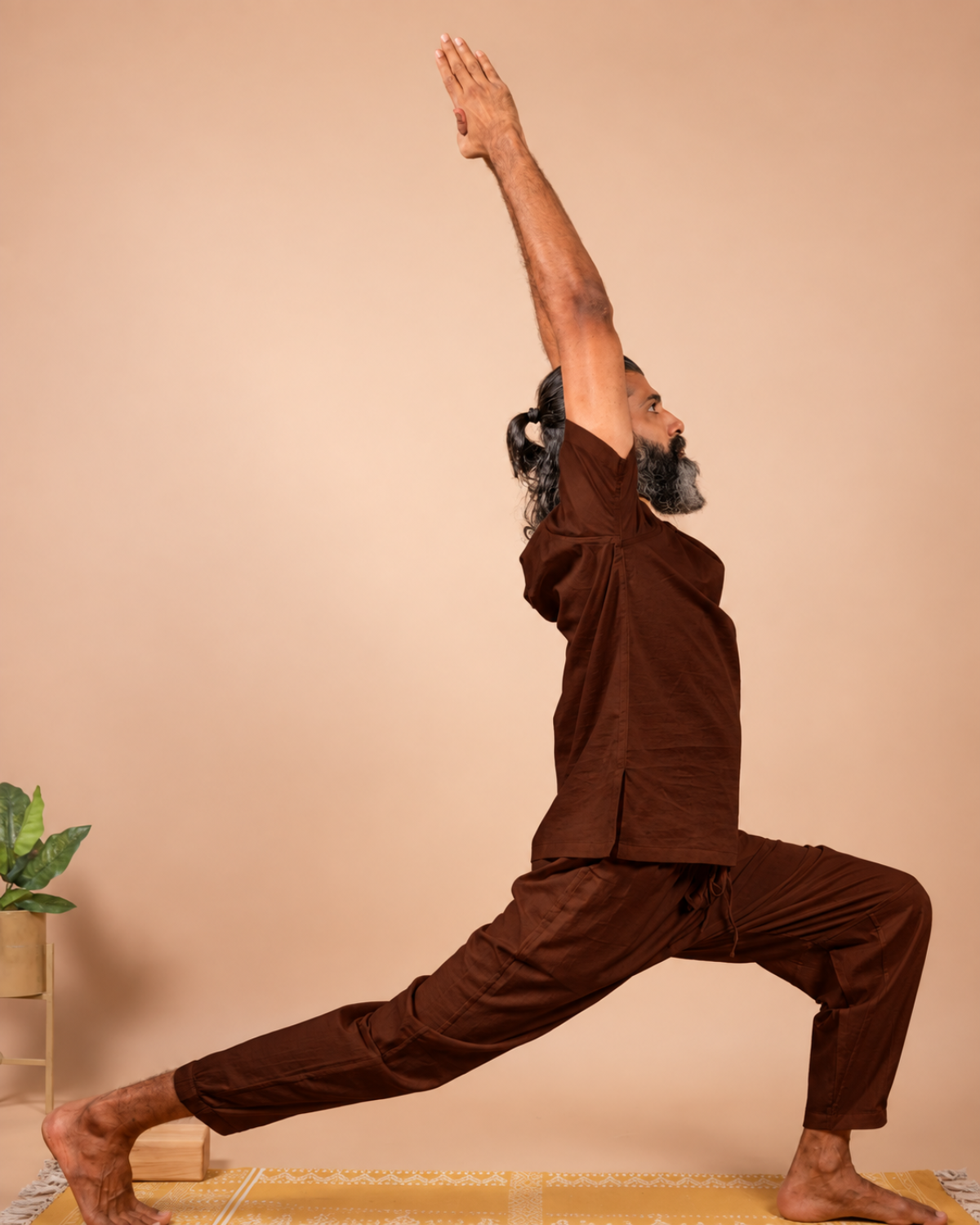 Cotton Yoga Balloon Pants for Men- Brown | Veer