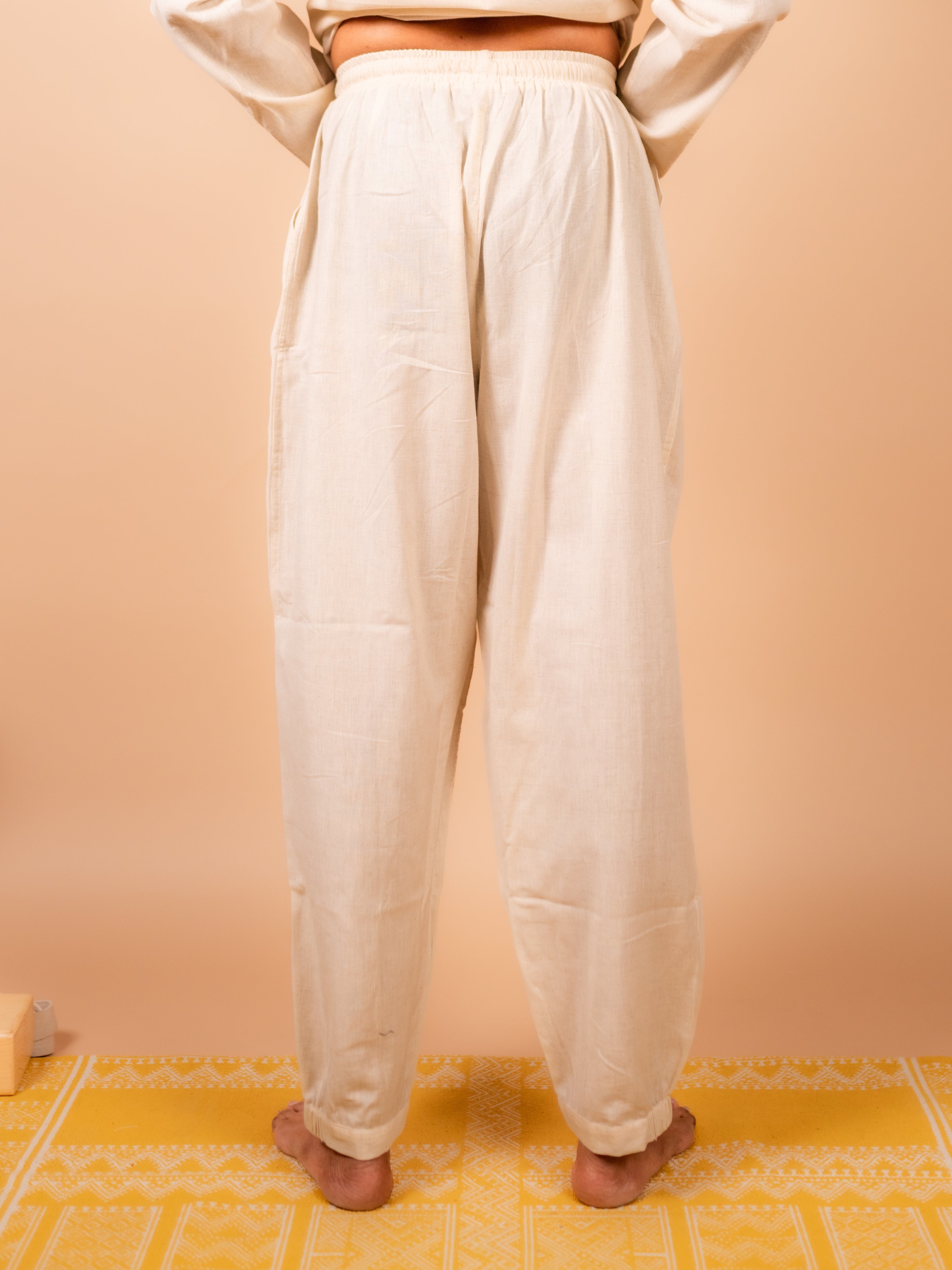 Cotton Yoga Set for Men- Off White | Tejas