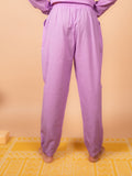 Cotton Yoga Pleated Pants for Men- Lavender | Tejas
