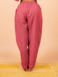 Cotton Yoga Baggy Pants for Women- Dusky pink | Aarohi