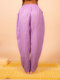 Cotton Yoga Baggy Pants for Women- Lavender | Aarohi