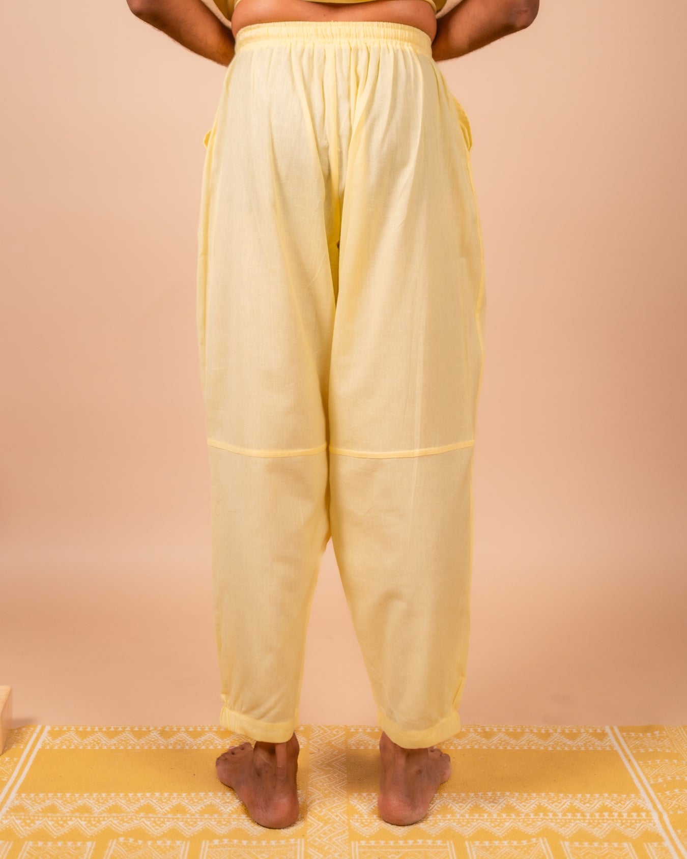 Cotton Yoga Set for Men- Butter Yellow | Veer