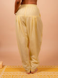 Cotton Yoga Co-ord Set for Women- Butter Yellow | Ira