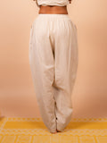 Cotton Yoga Baggy Pants for Women- Off White | Aarohi