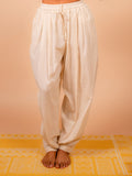 Cotton Yoga Baggy Pants for Women- Off White | Aarohi
