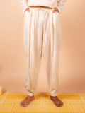 Cotton Yoga Pleated Pants for Men- Off White | Tejas