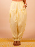 Cotton Yoga Salwar Pants for Women- Butter Yellow | Ira