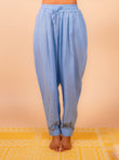 Cotton Yoga Baggy Pants for Women- Powder Blue | Aarohi