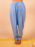 Cotton Yoga Baggy Pants for Women- Powder Blue | Aarohi