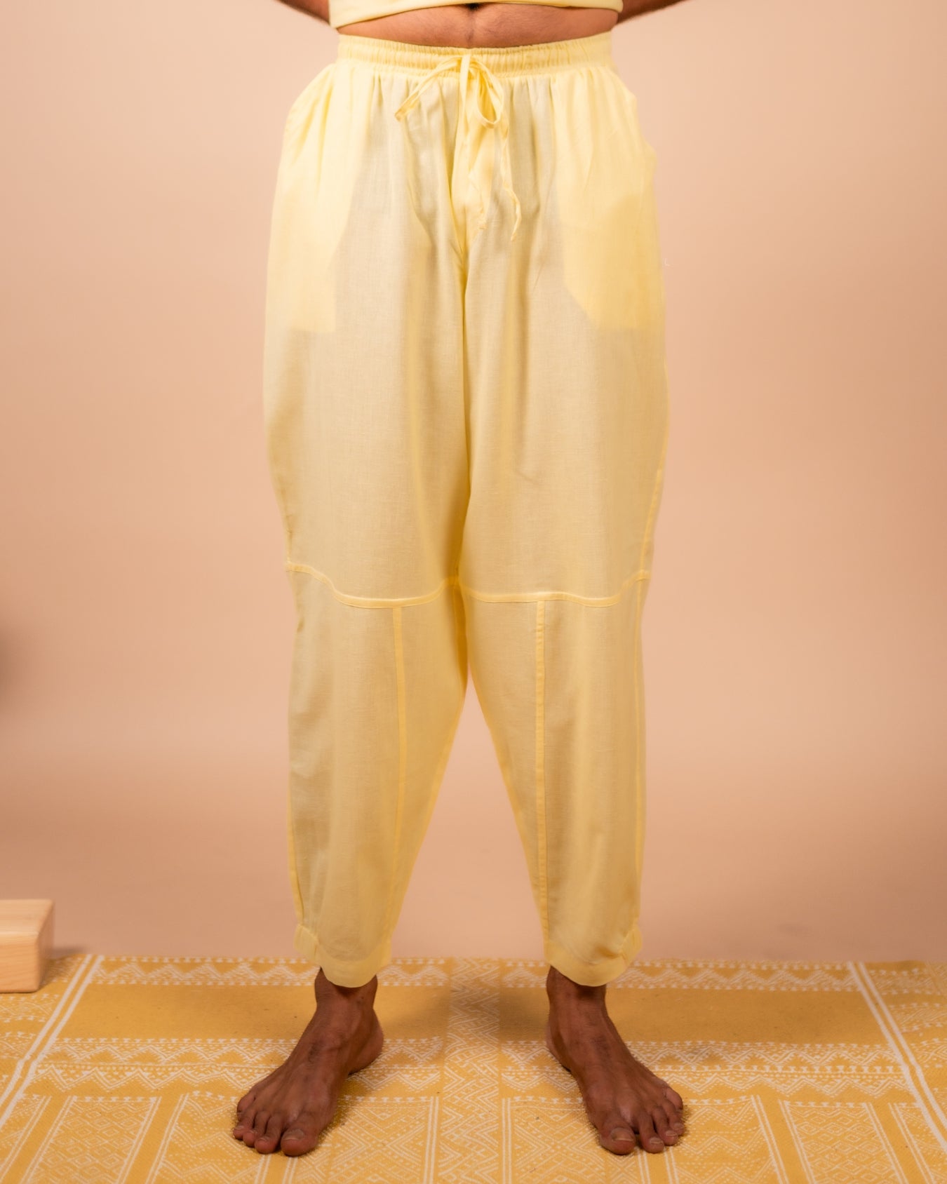 Cotton Yoga Balloon Pants for Men- Butter Yellow | Veer