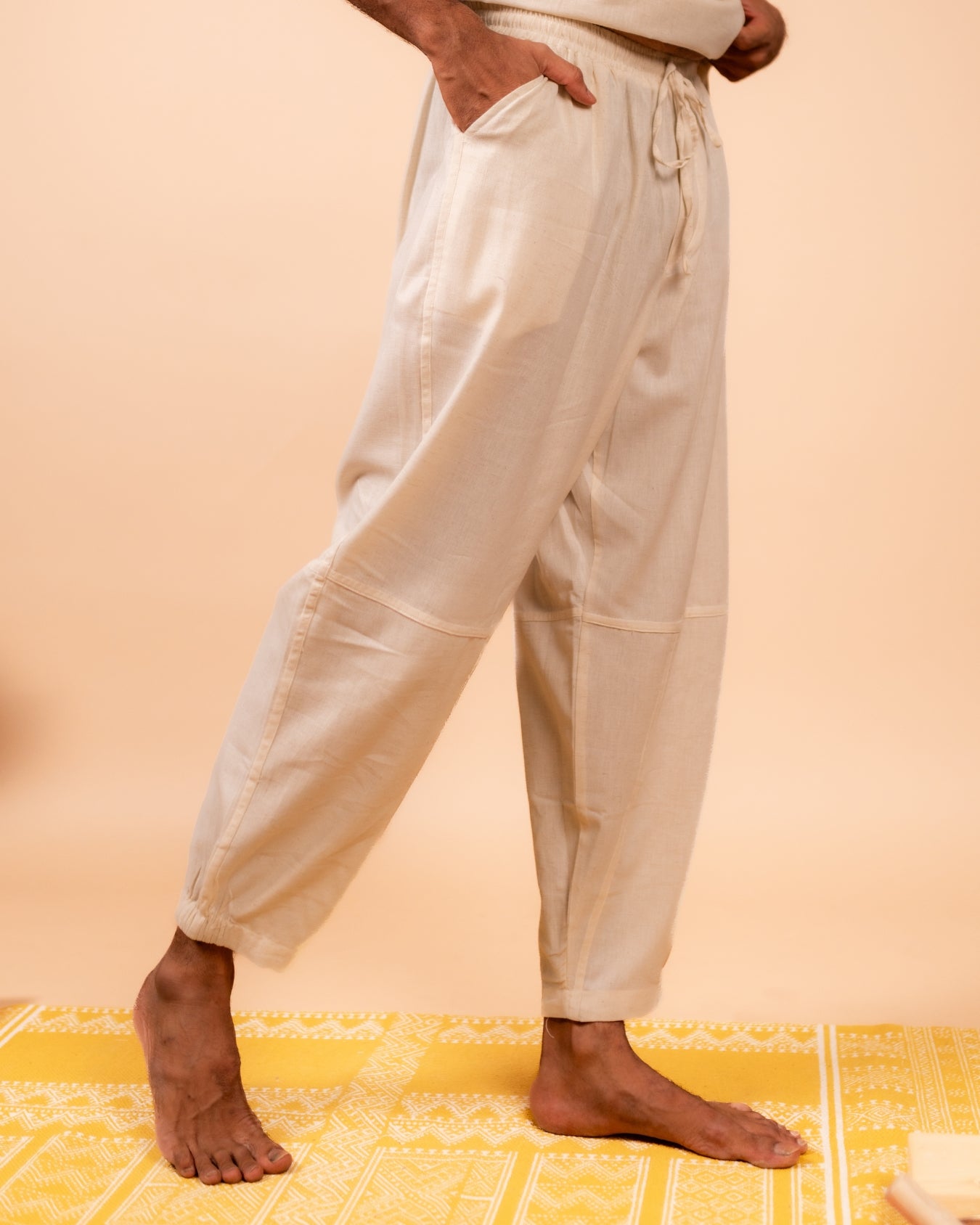 Cotton Yoga Balloon Pants for Men- Off White | Veer