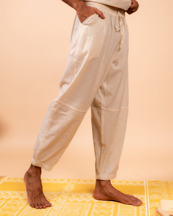 Cotton Yoga Balloon Pants for Men- Off White | Veer