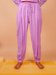 Cotton Yoga Pleated Pants for Men- Lavender | Tejas