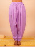 Cotton Yoga Baggy Pants for Women- Lavender | Aarohi