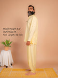 Cotton Yoga Set for Men- Butter Yellow | Tejas
