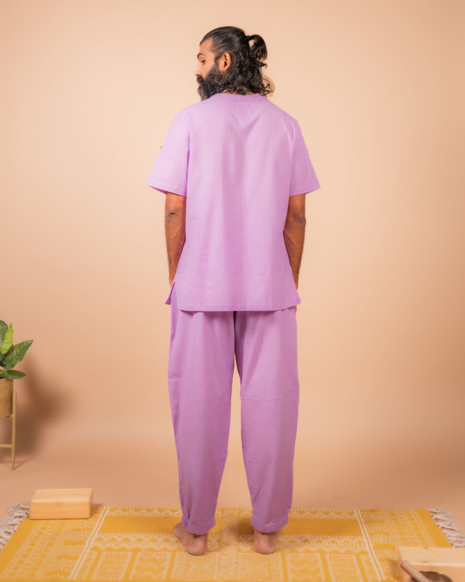 Cotton Yoga Set for Men- Lavender | Veer