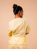 Cotton Yoga Co-ord Set for Women- Butter Yellow | Ira