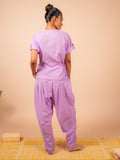 Cotton Yoga Co-ord Set for Women- Lavender | Ira