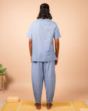 Cotton Yoga Set for Men- Powder Blue | Veer