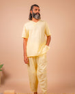 Cotton Yoga Set for Men- Butter Yellow | Veer