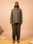 Cotton Yoga Set for Men- Olive Green | Tejas